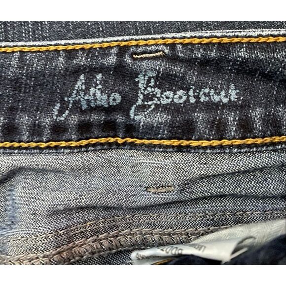 Silver AIKO Bootcut Jeans Mid Rise Embroidered Pocket Women’s Sz 30/33 - Picture 4 of 5